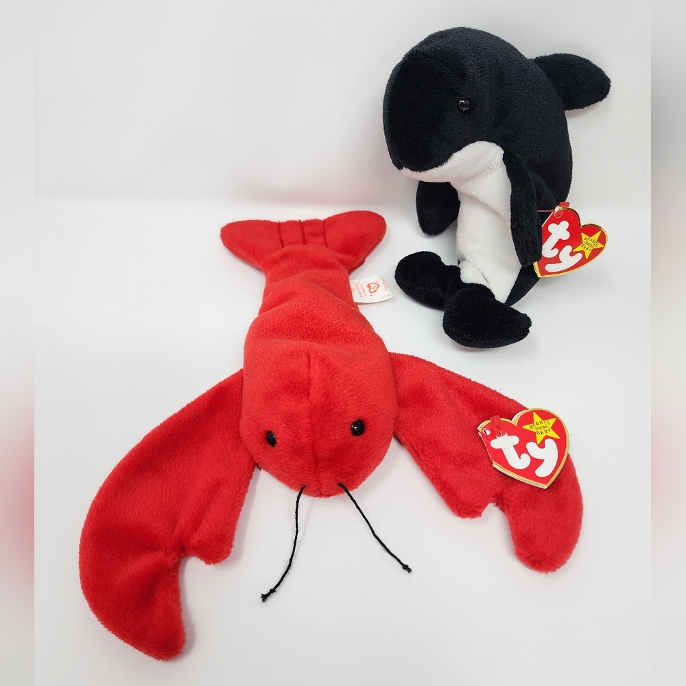 Ty Original Beanie Baby Pinchers And Waves